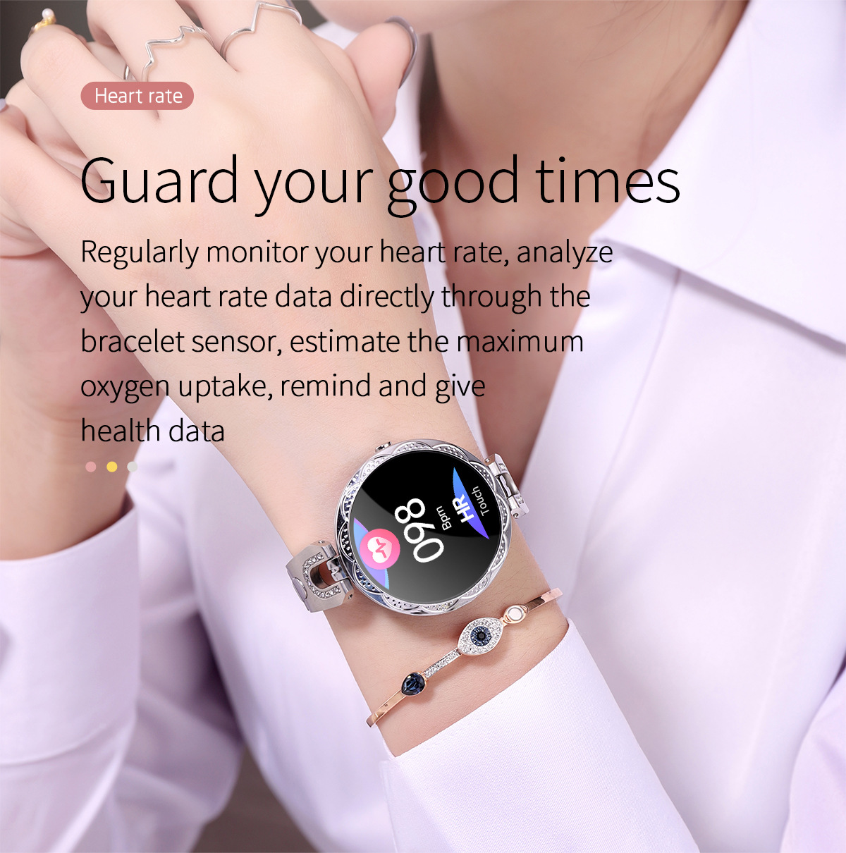 Woman Smart Watch Bracelet Girl Heart Rate Blood Pressure undefined
