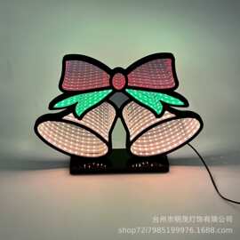 跨境led深渊隧道灯圣诞铃铛 圣诞节装饰灯摆件氛围灯生产厂家批发