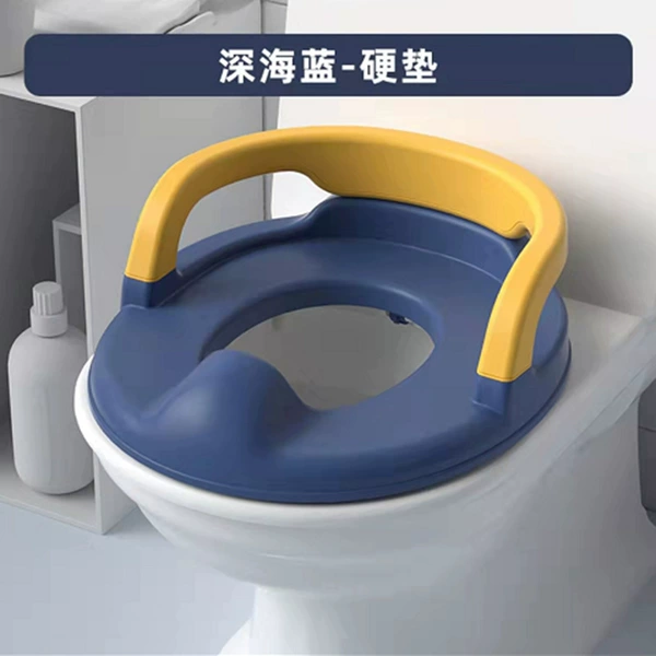 Yellow and blue hard pads sit in circles- 【toilet】
