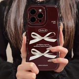 Apple, совместимый iPhone 16 с бантиком, iPhone16 Pro, чехол для телефона, iphone