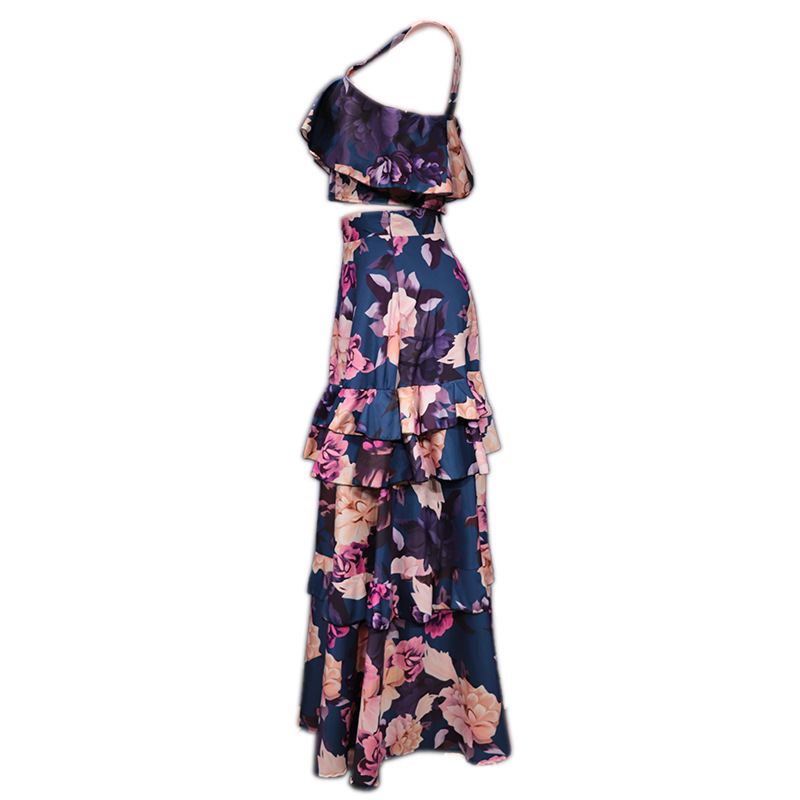 Women's Basic Flower 4-way Stretch Fabric Polyester Printing Skirt Sets display picture 2