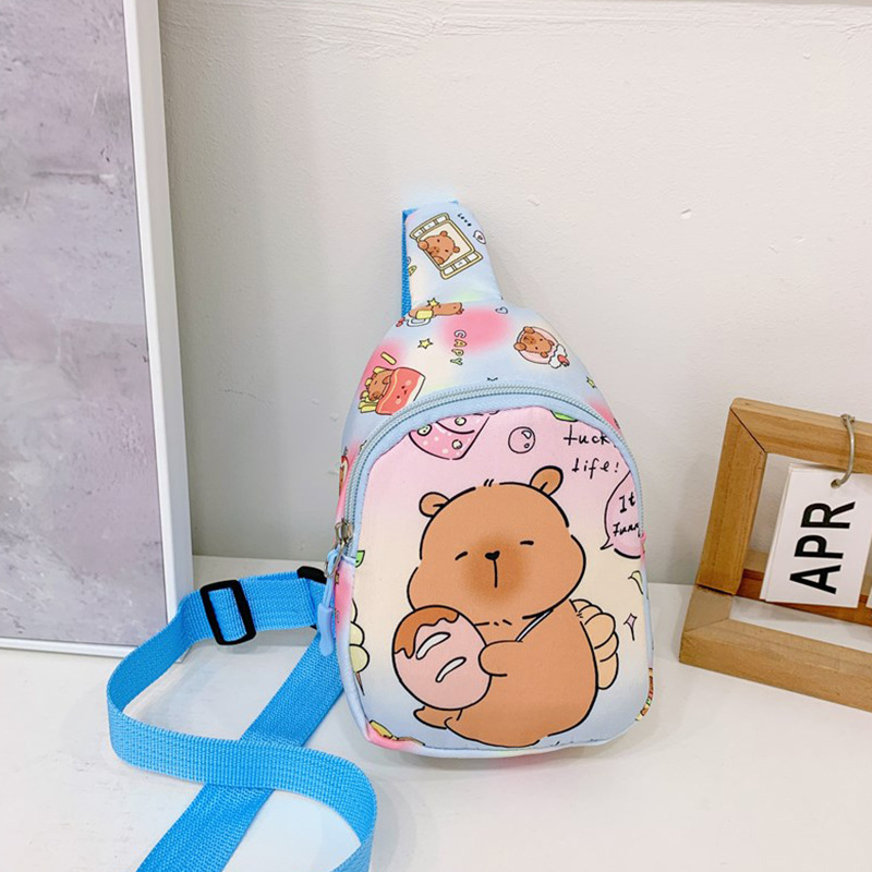 Lindo bolso de niña, bolso de mensajero de dibujos animados para niños, bolso de pecho de niña salvaje de estilo extranjero