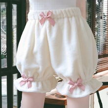 跨境南瓜裤打底裤女秋冬jk洛丽塔外穿毛绒保暖安全短裤灯笼裤遮瑕