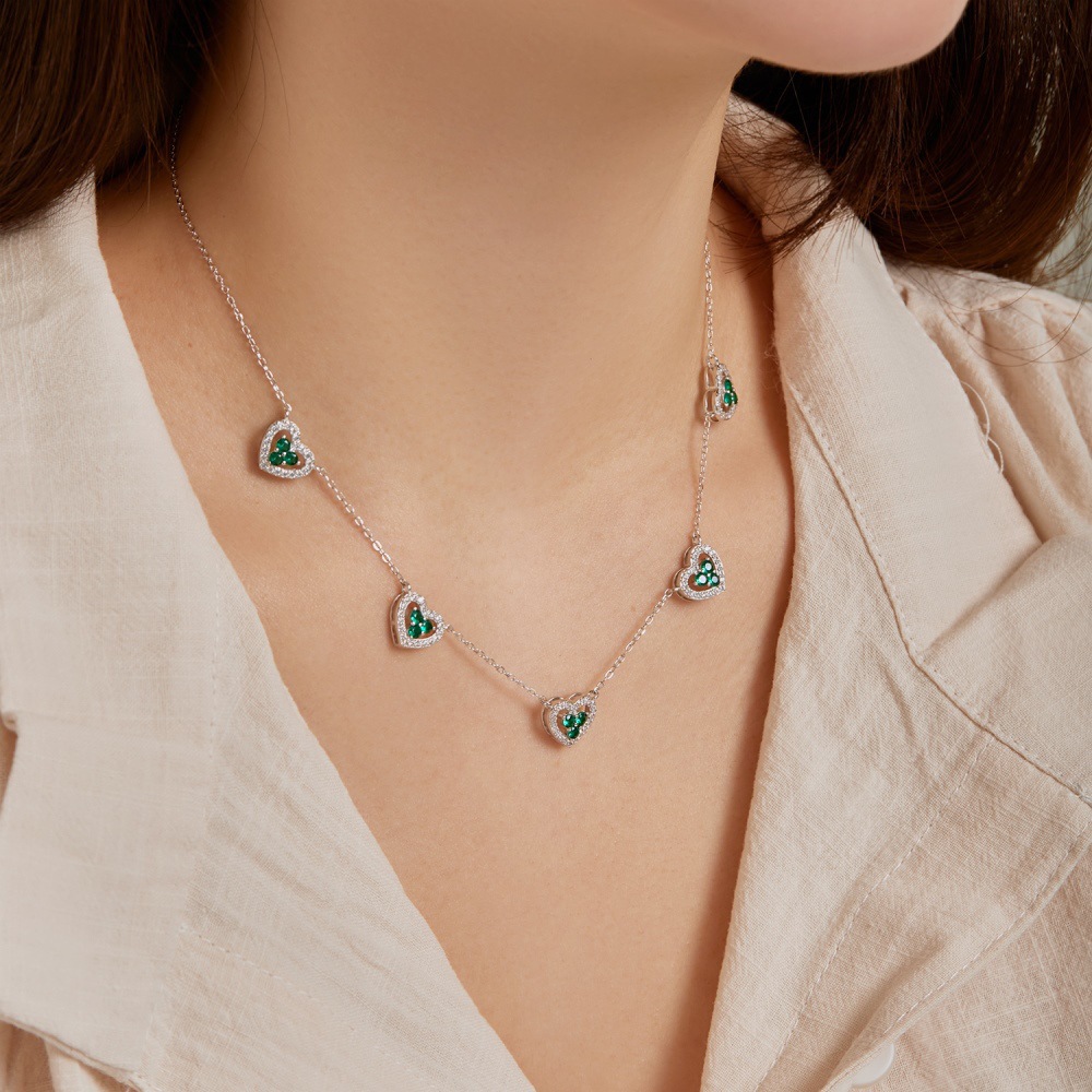 9g Weight 925 Sterling Silver Pendant Material Zircon Inlay Material Necklace Classification 925 sterling silver Chain Material 1 Piece Quantity Casual Occasion 925 Sterling Silver Material Heart Shape Pattern Women's Gender Diamond Design Simple Style Style 1 Piece 925 Sterling Silver Heart Shape Zircon 925 Sterling Silver Necklace 5