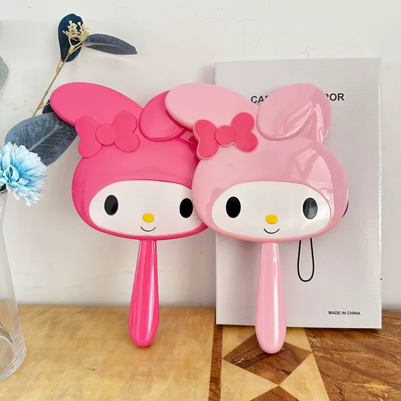 Салон красоты Ручка Зеркало Мелоди Зеркало для макияжа с ручкой сетка красный милый ручной макияж зеркало для макияжа зеркало общежитие