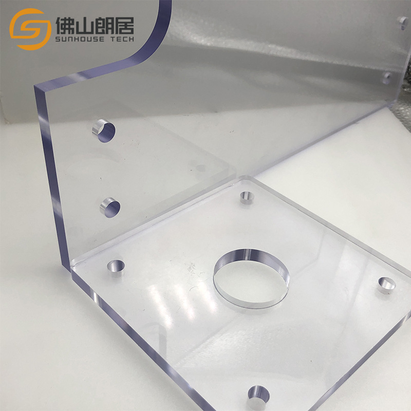 pc耐力板热弯雕刻加工 pc阳光板吸塑热成型 透明pc板折弯打孔