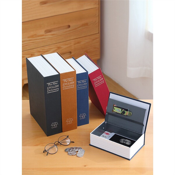 Book safe password box with lock small lock cabinet small money box…