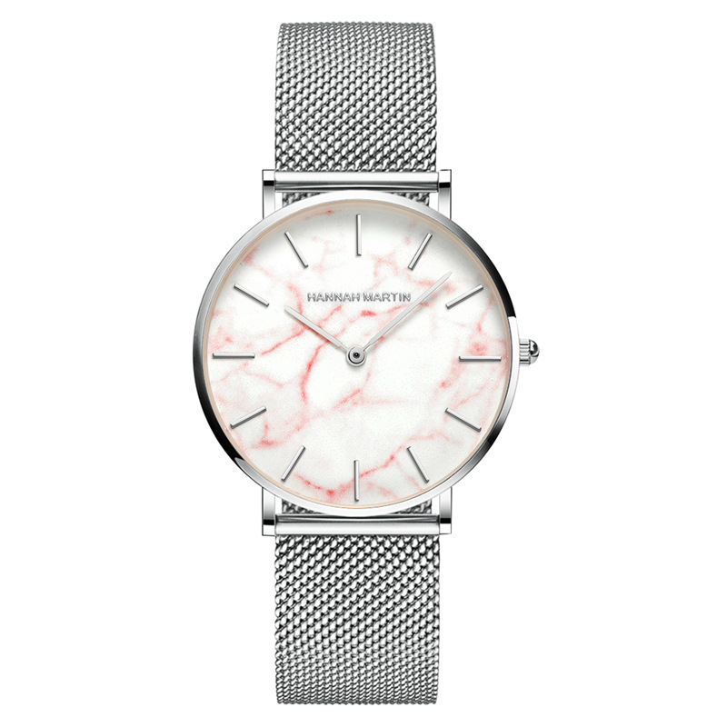 Hannah Martin Hannah caballo simple moda casual patrón de piedra personalidad cuarzo Acero inoxidable reloj mujer ST36