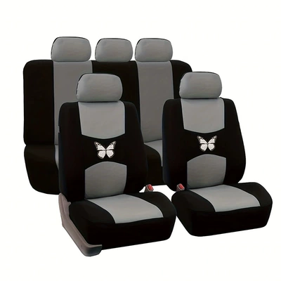 Foreign Trade Cross-Border New Moon-Shaped Universal seat cover - gray-five-seater-nine-piece-set-general