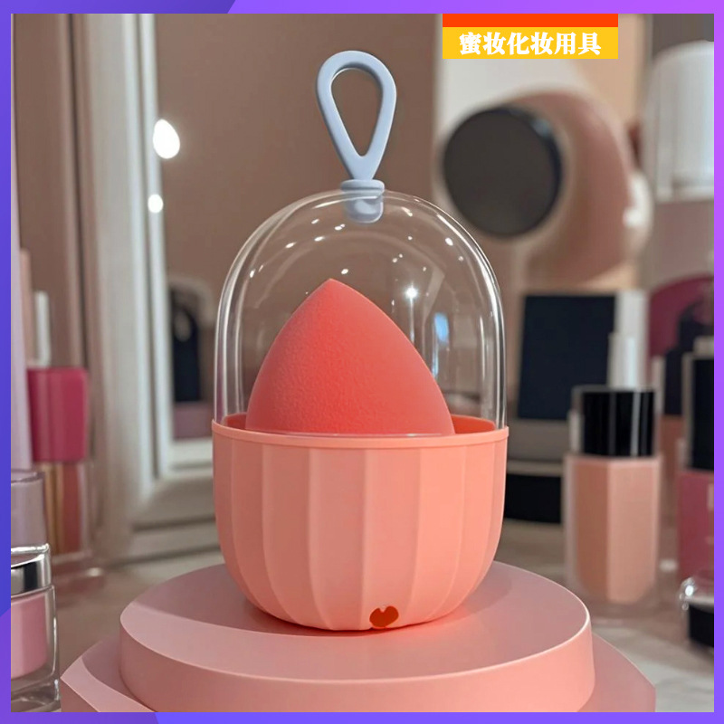 Huevo de belleza al por mayor embalaje independiente húmedo y seco de doble uso no comer maquillaje en polvo huevo maquillaje huevo esponja huevo polvo puff traje image 6