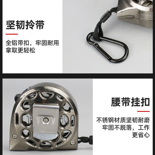 Hollow stainless steel tape measure waterproof, fall-resistant, wear-resistant, washable, thickened and hardened, high-precision 3m 5m tape measure wholesale