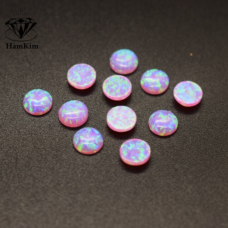 圆形 欧泊平底粉色