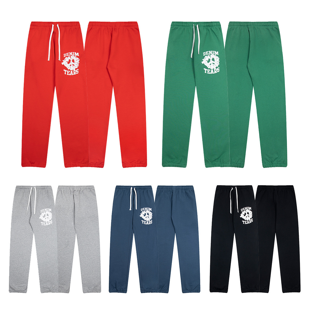 2024夏季Denim Tears Pants字母运动休闲束口长裤子男女