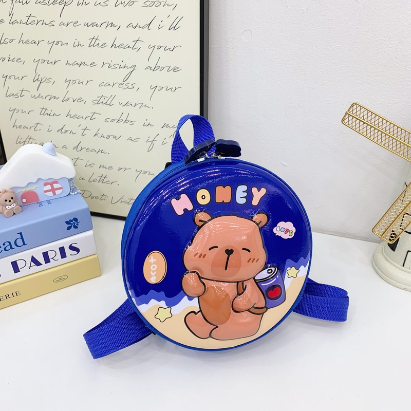 Kindergarten bebé bolsa pequeña de caparazón duro Kapibala mochila para niños y niñas snacks de viaje al aire libre mochila pequeña marea