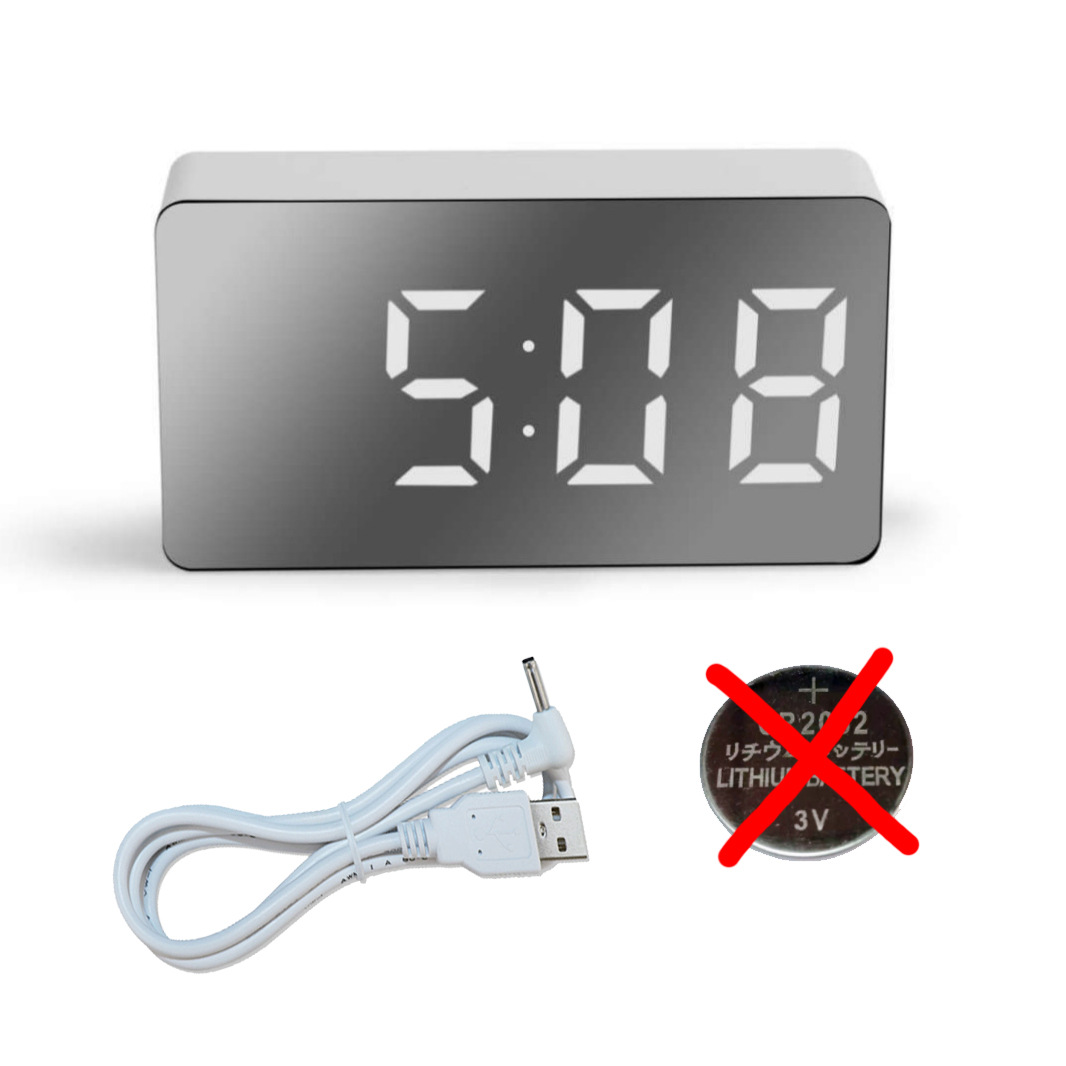 흰색 케이스, 흰색 조명, 검은색 거울면, 메모리 없는 배터리