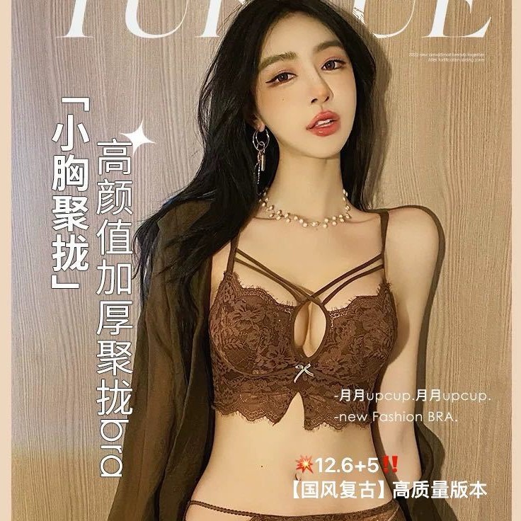 Ventas directas de fábrica comercio electrónico transfronterizo Sudeste de Asia Vietnam Tailandia damas burbujas encaje pecho pequeño recogido sujetador Tovin