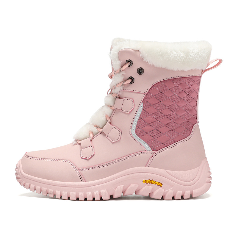 Zapatas de montaña transfronterizas, botas de nieve al aire libre, zapatas de esquí impermeables a prueba de frío, equipos de viaje de -40 grados para hombres y mujeres