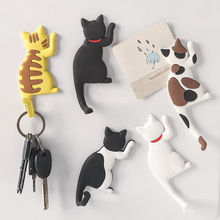 猫咪磁铁挂钩冰箱贴可爱卡通猫尾巴摆件装饰