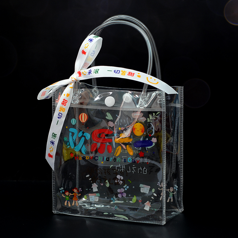 Подарочный пакет с принтом ко Дню защиты детей (включая ленту) - маленький размер