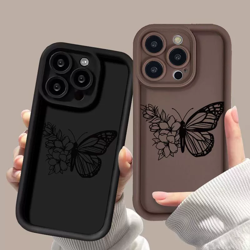 Apple, совместимый с iPhone 16, матовый чехол для телефона, с цветочным принтом, 16 Pro Max, 15