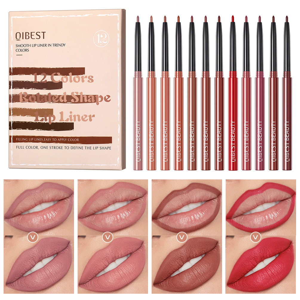12pcs Matte Waterproof Long Lasting Lipliner Pencil