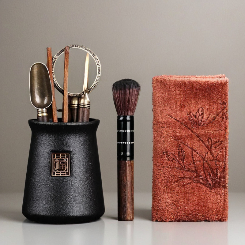 Ceremonia del té 6 piezas de un solo cilindro pinzas accesorios de mesa de té chinos nuevas herramientas de mesa de té