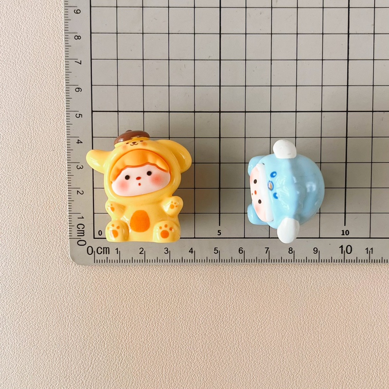 卡通珠光妹立体公仔diy奶油胶自制头绳材料冰箱贴树脂配件批发|undefined