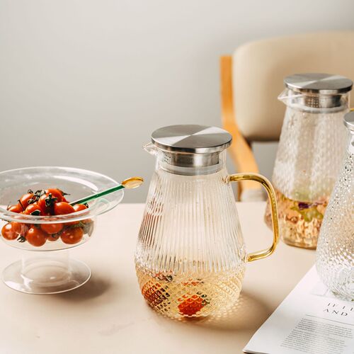 Heat-resistant teapot glass hammered kettle single pot household tea making high temperature resistant scented tea tea set filter teapot