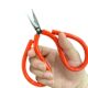 Handmade fine grinding small scissors red paper-cut scissors special pointed scissors student art short scissors