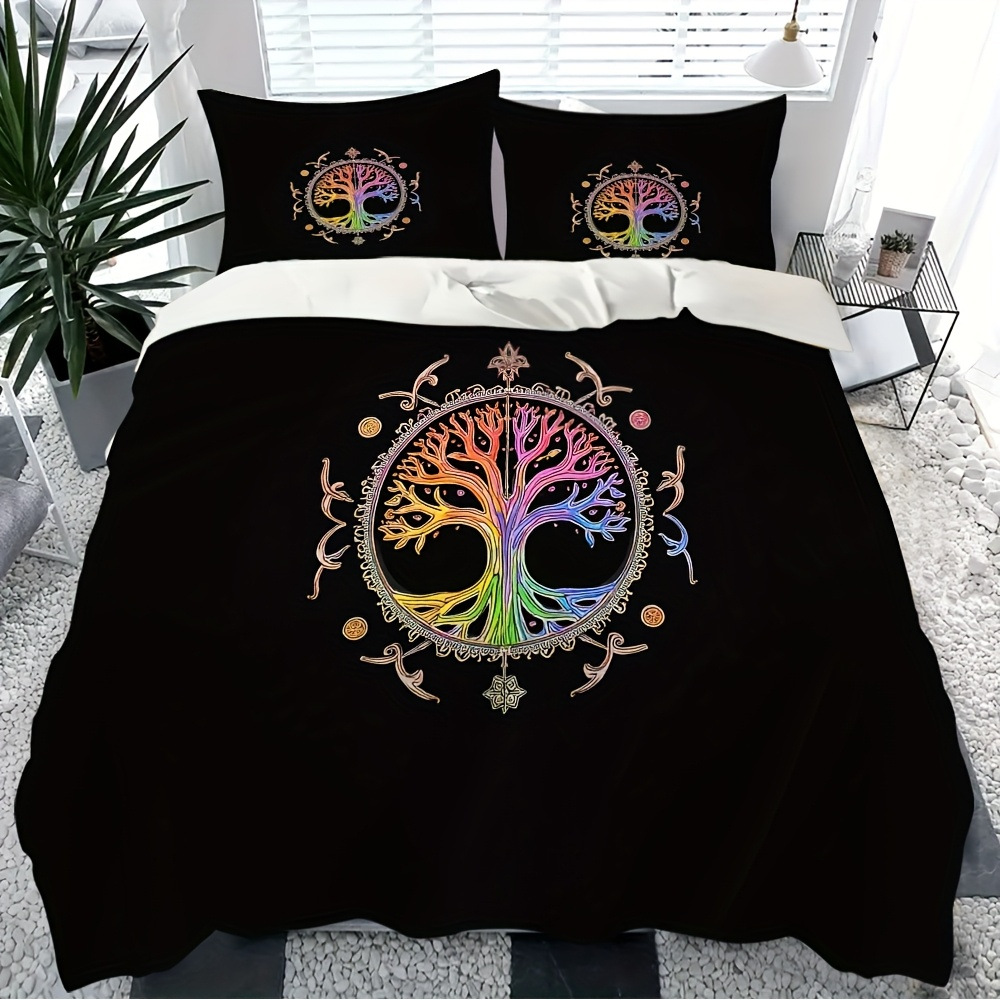 TEMU / JIT Fantasía Celtic Nudo Life Tree Moist Print Digital Kit de colcha de tela para el hogar