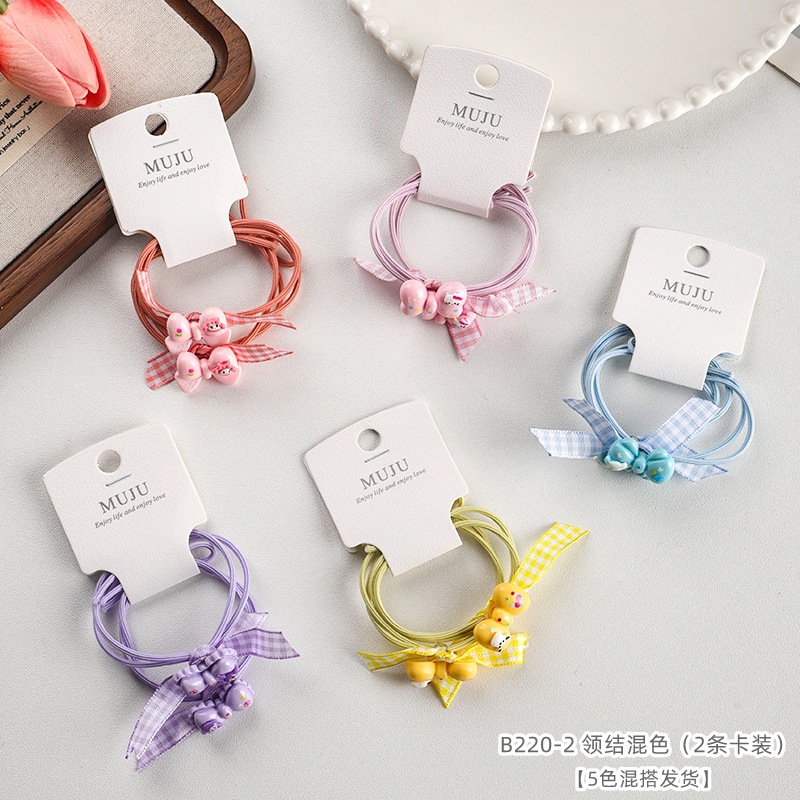 [Carga de tarjeta] sensación de alto nivel coreano de cabello de código de barras de moda de alta elasticidad de cabello anillo de cabello correa de cola de caballo