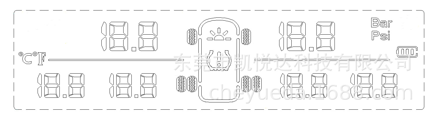 Tpms Heavy-Duty Truck 6-Tire Pressure Detector Tire Pressure Monitoring System High-Precision Solar-Powered External Unit