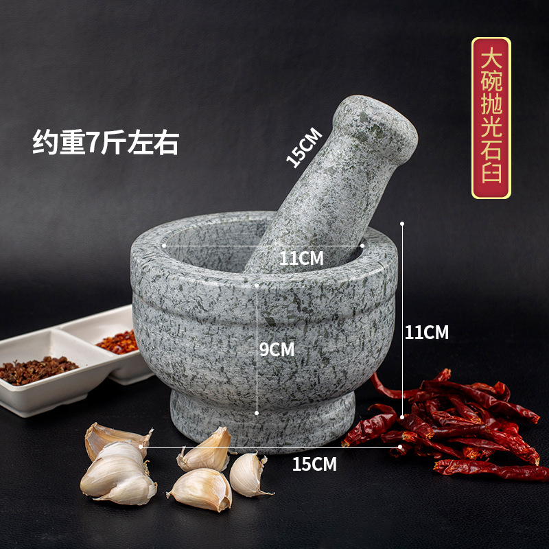 Molinillo de ajo, mortero de piedra natural, molinillo, machacador de piedra, mortero de ajo, pelador de ajo, gadget de cocina, prensa de ajo