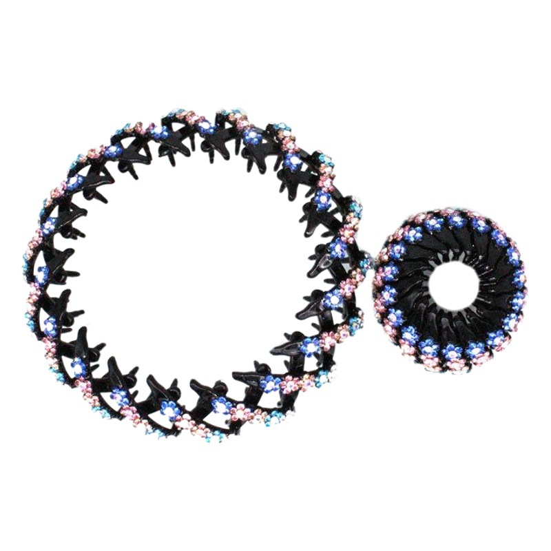 Nuevo Nido de Pájaro updo artefacto bola perezosa cabeza pelo anillo Cola de Caballo pelo clip danza rhinestone tocado accesorios para el cabello horquilla para las mujeres