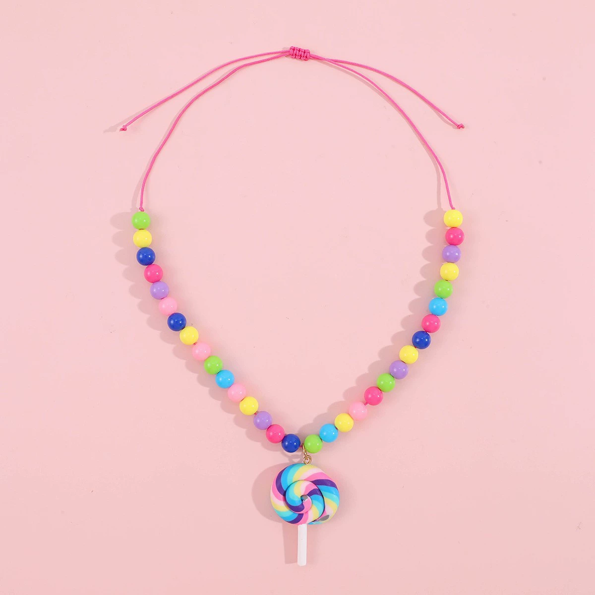 Children's acrylic accessory, pendant, necklace, chain, set