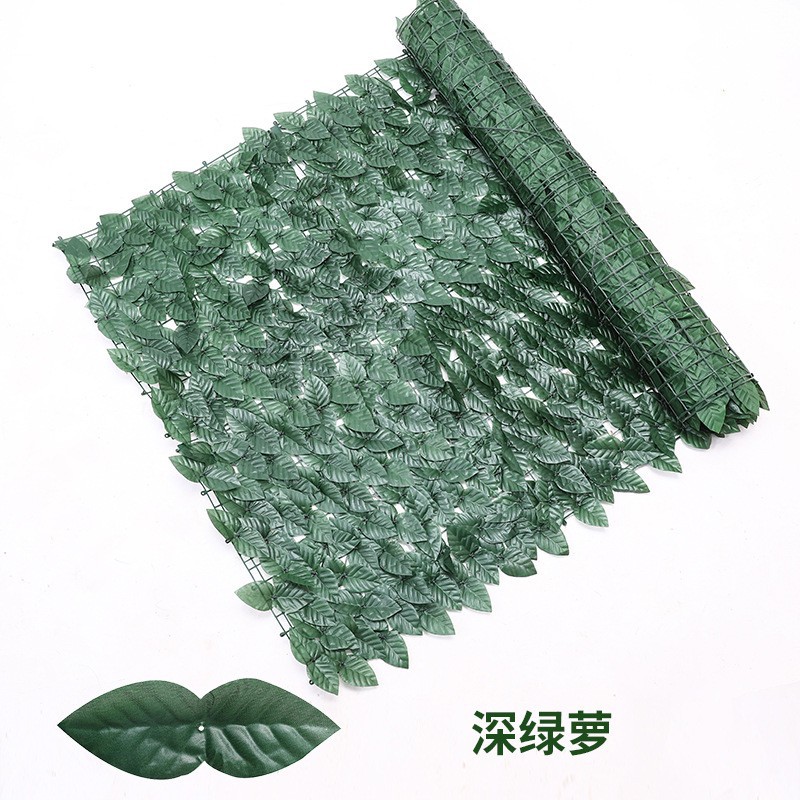 Pared verde decorativa artificial, hojas de potos, valla para balcón o jardín.