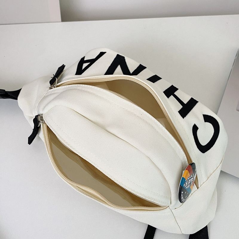 Nuevo tipo de bolso infantil estilo coreano de moda letras bolso de mochila para hombres simple de alto valor de belleza bolso de pecho ligero