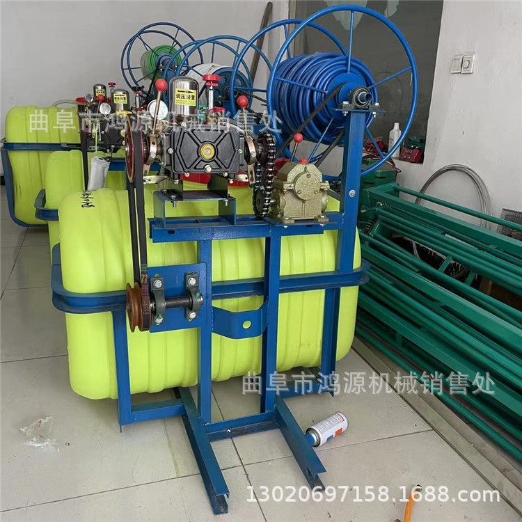 农用600斤拖拉机后悬挂打药机 遥控卷管打药机 折叠喷杆打药机