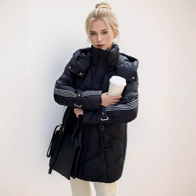 2025 nuevo estilo coreano de moda suelta y gruesa chaqueta de algodón con capuzas chaqueta de algodón de moda image 4