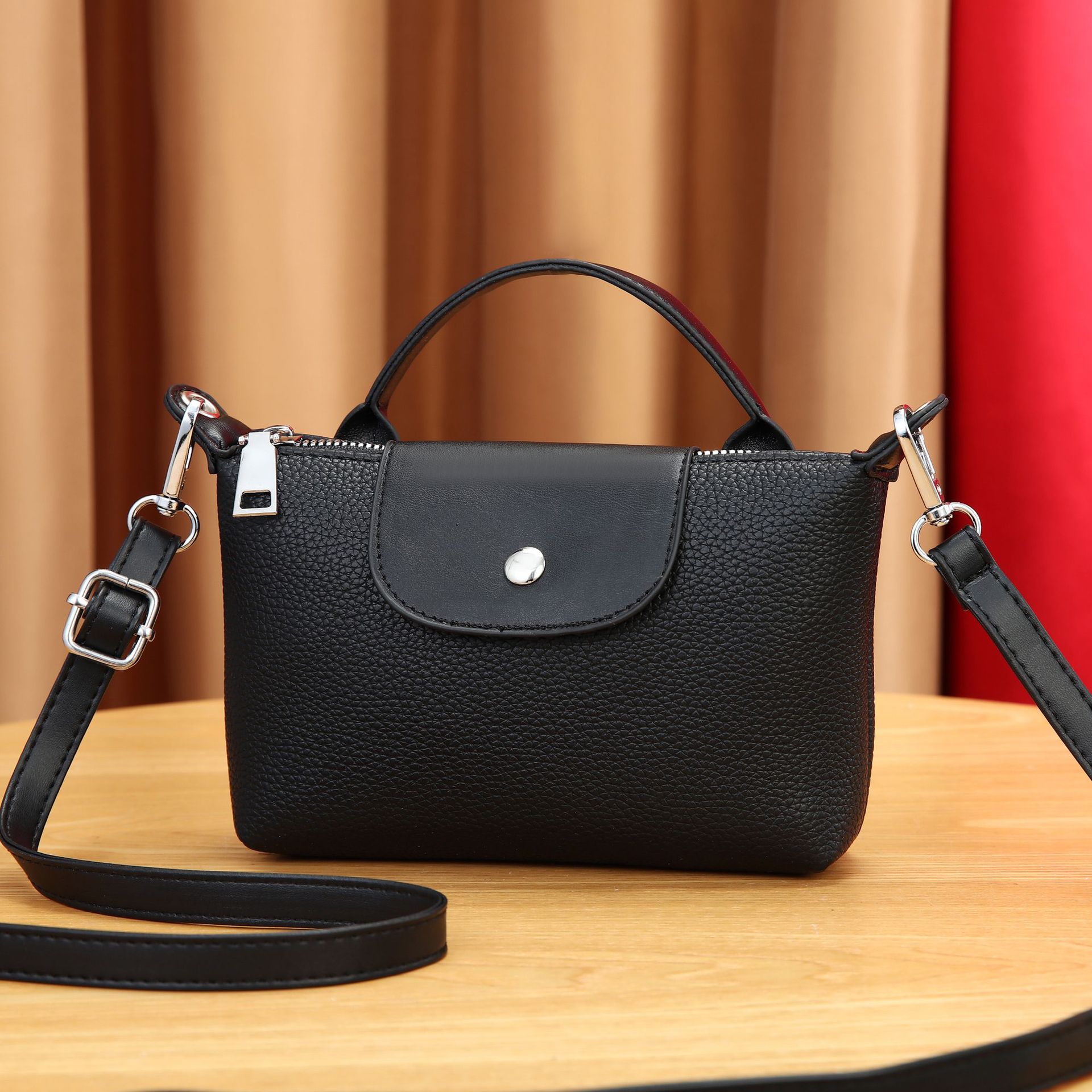 Bolso bandolera minibag transfronterizo 2024 nuevo bolso de mano de color de contraste de pu ladiesbags