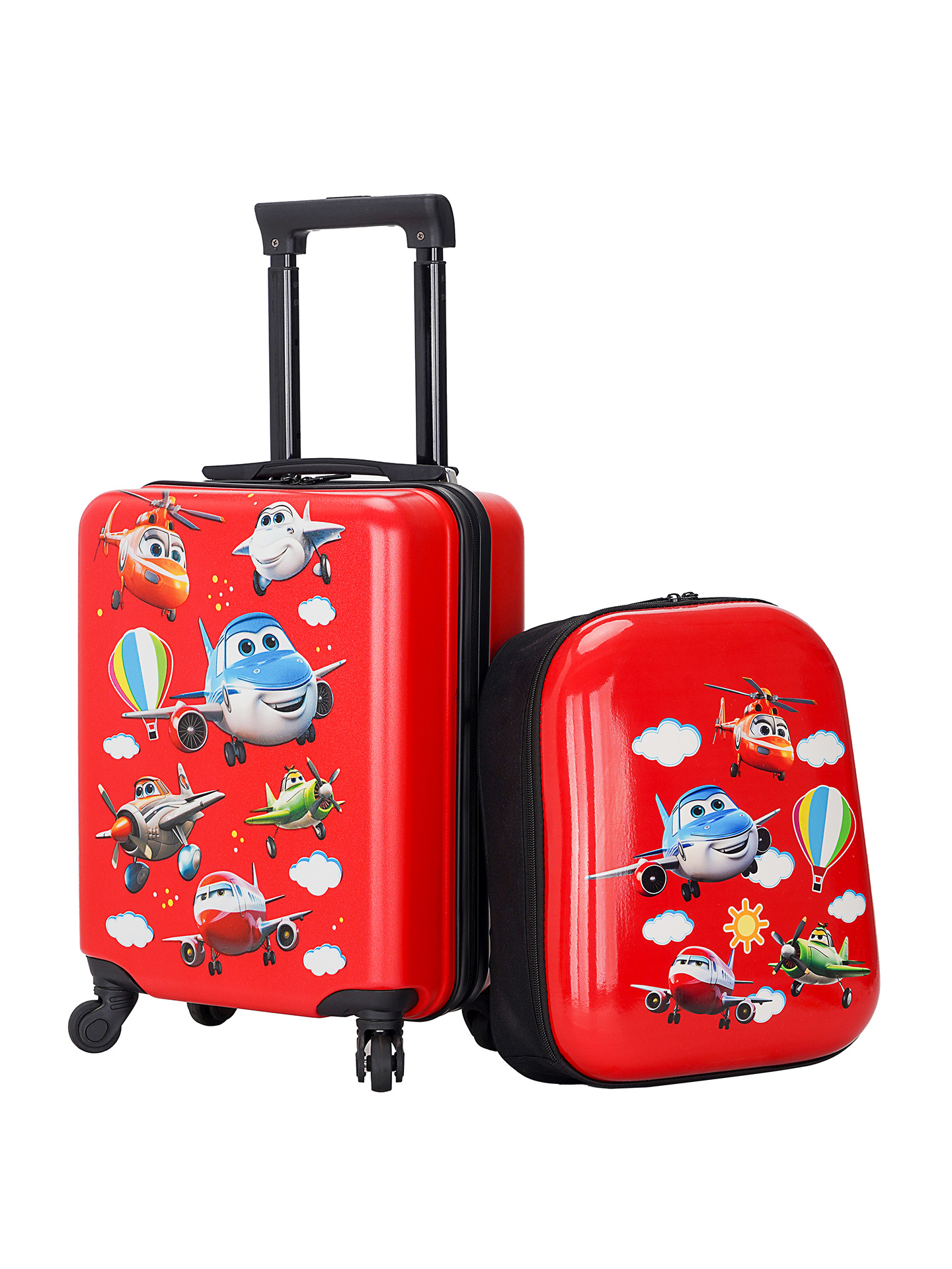 18-pulgadas equipaje caja de la carretilla de los niños al por mayor regalo caso de dibujos animados maleta universal rueda de embarque caso mochila