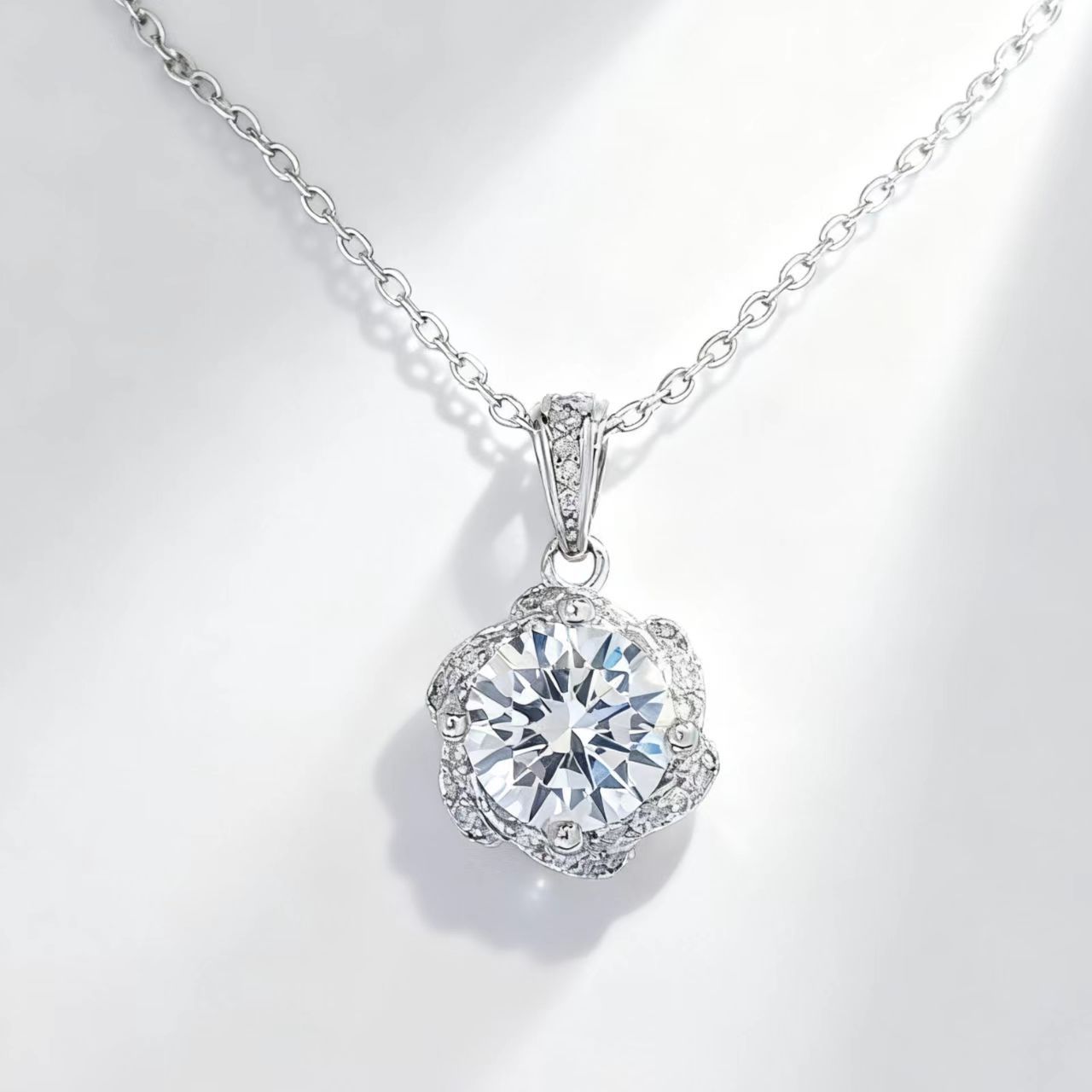 Oval Cz Engagement Ring And Stackable Ring Set In Sterling Silver_voghion.com