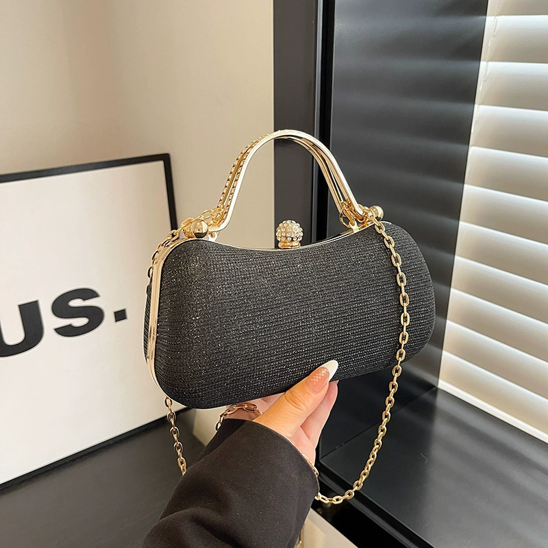 Box One-Shoulder Chain Bag, Demi-Season Fashionable Mini Shoulder Purse, 16×7×6 cm