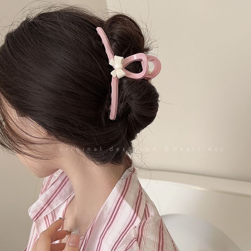 Mori girl ~ three-color bow catch clip female Net red 2023 new shark clip head headwear wholesale