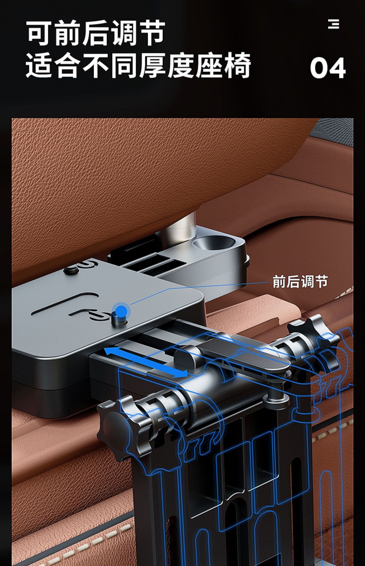 Car-Mounted Small Table Board for Rear Seats, Foldable Dining Table, In-Car Eating Gadget, Computer Learning and Writing Stand