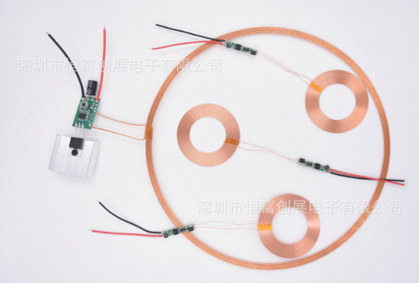 200mm远 一对多远距离无线充电供电模块模组 芯片方案HF801-03