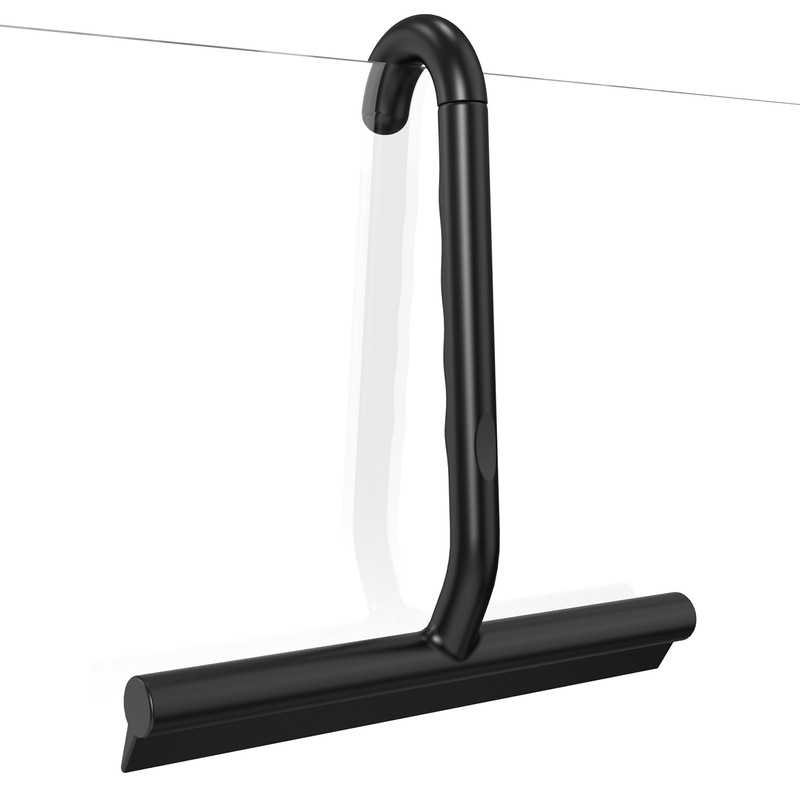 New Glass Door Shower Scraper Cleaning Scraper Integrated Silicone Built-In Hook Design Silicone Wiper