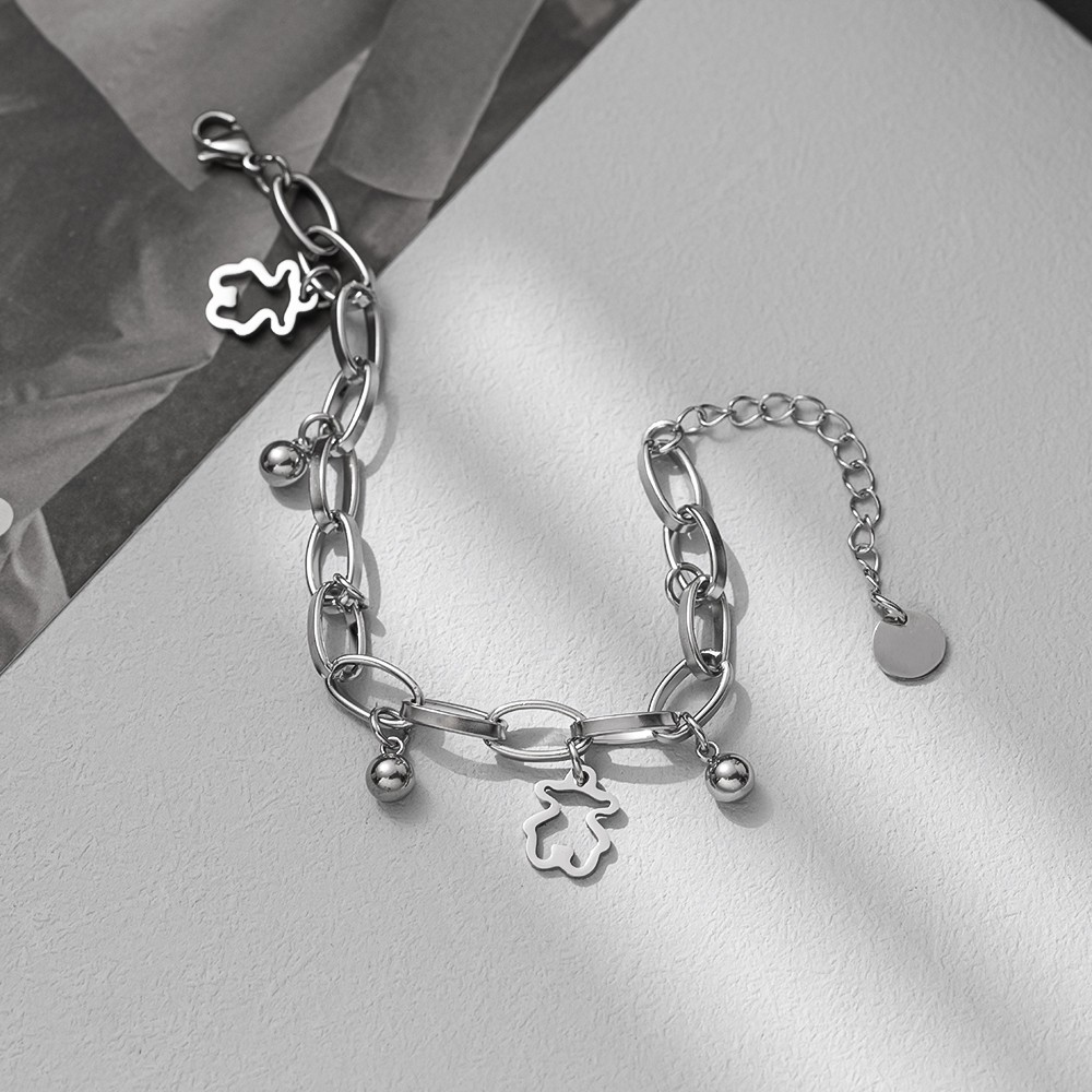 Original Design Geometric Titanium Steel Plating Bracelets 1 Piece