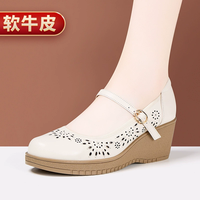 Австралийские сандалии Manlin на каблуках с полым водонепроницаемообразным столиком с толстым дном