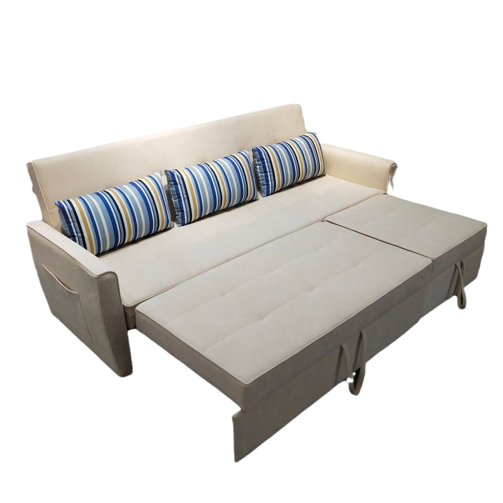 Sofá cama doble uso plegable pequeño tipo casa multifuncional sofá de tela desmontable y lavable